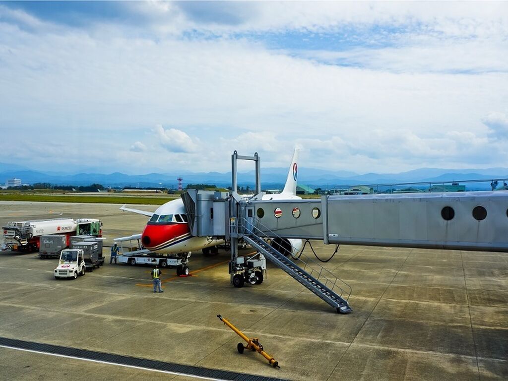 Flugzeug boarding